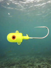 Yellow Glow Bullet Jig With Orange Eyes